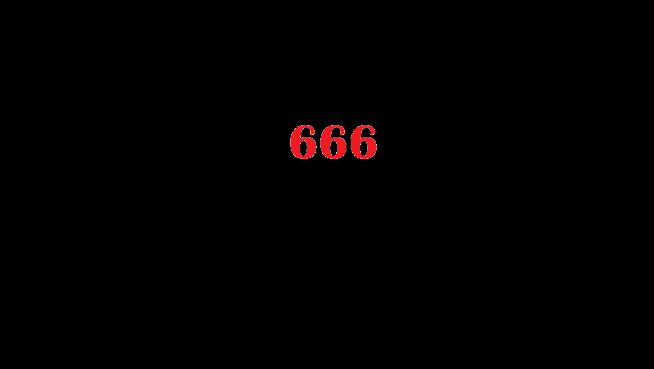 the number "666" in red with a black background